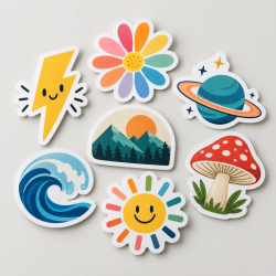 Custom White Vinyl Stickers